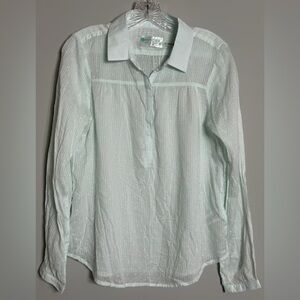 Aventura Mint Green Textured Blouse Size Small